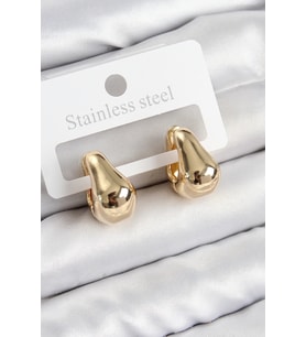 pilelistore Pirinç Halka Model Gold Renk Kadın Küpe - TJ-BKP11008