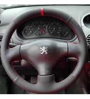 Peugeot 206 (1999-2003) Araca Özel Direksiyon Kılıfı (NOKTA NUBUK YÜZÜKLÜ) (Karışık)