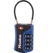 Master Lock Asma Kilit, Set Your Own Combination Tsa Accepted Cable Luggage Lock, 1-3/20.3 Cm Genişl (Standart)