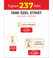 Okul Öğrenci Etiketi Kalem Defter Kitap Matara İsme Özel Etiket