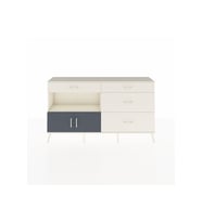 Arges Konsol Tek Raflı 4 Çekmeceli 2 Kapaklı 176x30x99 Aytaşı-Antrasit/Aytaşı