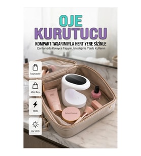 16W UV LED Mini Oje Kurutucu – 3 LED Işıklı Taşınabilir Protez Tırnak Kurutucu