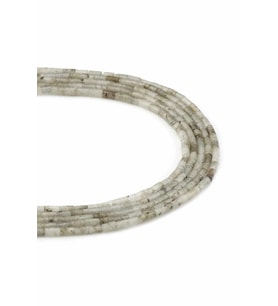 Labradorit Doğal Taş Parlak Silindir Kesim 2x4mm Dizi [AA]