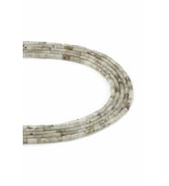 Labradorit Doğal Taş Parlak Silindir Kesim 2x4mm Dizi [AA]