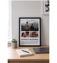Kişiye Özel Sonsuz Bağımız Fotoğraf Çerçevesi Sevgiliye Romantik Anı Hediyesi Dekoratif Tasarım