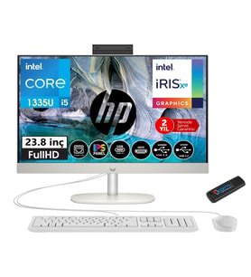 Hp Proone 240 G10 Intel Core I5 1335U 64GB Ram 1tb SSD 23.8 Fhd IPS Freedos Beyaz All In One Bilgisayar 6623Z2ET13+ZETTAUSBBELLEK