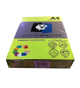 Alex Schoeller Renkli Fotokopi Kağıdı A4 80 Gr 500Lü Fosforlu Yeşil