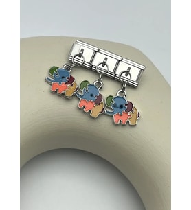 Çelik Silver Renkli Fil Sallantılı Nomi Charm - 25crm107