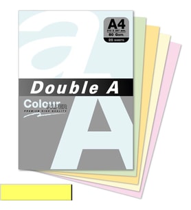 Double A Renkli Kağıt A4 80 GR Pastel Butter (25 Adet Pastel Butter Kağıt)