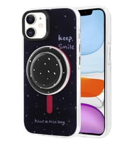 iPhone 11 Kılıf Magsafe Şarj Özellikli Tak-Çıkar Pop Soketli Tiktok Kapak (Siyah)