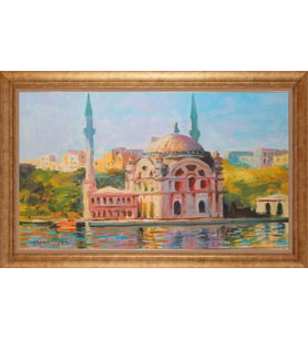 ALTIN ÇERÇEVELİ PASPARTULU TABLO CR833