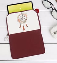 BK Gift Rüya Kapanı Tasarımlı Taşınabilir Koruyucu Tablet Kılıfı & Organizer Çanta - Bordo-1