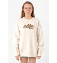 Rick And Morty Get Schwifty Ekru Kadın 2ip Sweatshirt