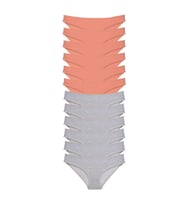 12 adet Süper Eko Set Likralı Kadın Slip Külot Pudra Gri