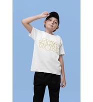 Unisex Star Wars Yazılı Film Çocuk Tişört (1-12 Yaş)