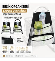 Chubby Baby Beşik Organizeri Askılı Çok Gözlü Bebek Bakım Düzenleyici