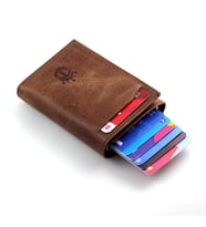 Ancora Leather Hakiki Deri Crazy Mekanizmalı Cüzdan Kahve
