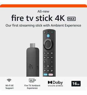 2024 Amazon Fire TV Stick 4K Max Wi-Fi 6E, free & live TV