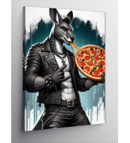 Kanvas Tablo Pizza Tutan Kanguru