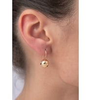 14 Ayar Altın Kalemli Orta Top Küpe (Sarı)