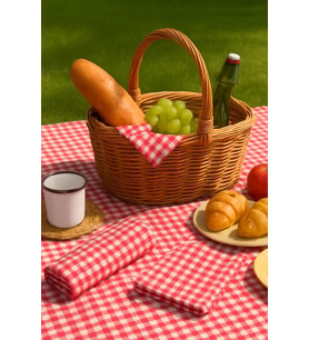 Lexroo 5li Piknik Seti, Piknik Masa Örtüsü 145x145cm ve 4 Piknik Peçetesi 36x36cm