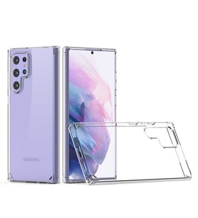 Samsung Galaxy S22 Ultra Kılıf Full Şeffaf Sararmaz Kapak (Renksiz)