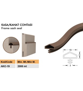 Contacall Ahşap Kapı Kasa Fitili Amerikan Ahşap Kapı Kasa Contası 25 Metre Krem