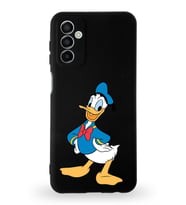 Samsung Galaxy M13 Uyumlu Lansman Kılıf Altı Kapalı İçi Kadife  Donald Duck-C Tasarımlı  Kapak (Şeffaf)