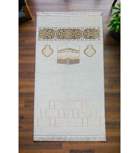 Kabe Motifli Şönil Seccade - Gri