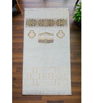 Kabe Motifli Şönil Seccade - Gri