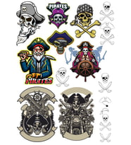 Kuru Kafa Korsan Sticker-1 13 Parça Telefon, Tablet, Defter, Laptop Sticker