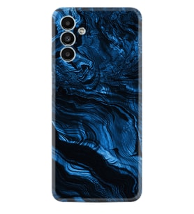 Samsung A23 A31 A32 A50 A51 A52 A53 A70 Kılıf Desenli Silikon Blue MArble 1379