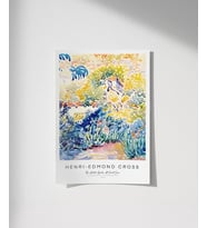 Çerçevesiz Poster Henri Edmond Cross The Artist’s Garden At Saint Clair (Çok Renkli)