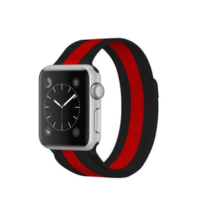 Mey İthalat® Watch 38Mm Metal Mıknatıslı Kordon - Siyah-Kırmızı