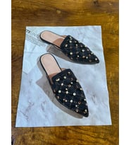 ZİRKON TAŞLI AYAKKABILI ARMA DİKİŞ APLİKE 23X19 CM