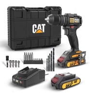 Cat Dx1010.1 18Volt 2.0Ah Li-Ion Çift Akülü Kömürsüz Profesyonel Şarjlı Darbeli Matkap + 20 Parça De