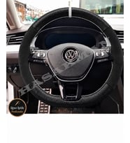 Volkswagen T-Cross Dikme Direksiyon Kılıfı Alcantara Süet Mat Karbon Beyaz Yüzük ve Dikiş 2024-2026