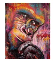 Düşünen Goril Sayılarla Boyama Seti Canvas Kasnaklı 40 x 50 cm