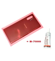 Tkgz Samsung Galaxy NOTE 10 PLUS Arka Pil Batarya Kapağı (CAM+B-7000) KIRMIZI