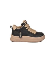 Pierre Cardin Beyaz Bilek Boy Kaymaz Taban Kadın Bağcıklı Sneaker 11517 G (Siyah)
