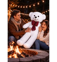 Büyük Boy 140 cm Peluş Ayı – Sevgiliye Unutulmaz Sürpriz (Beyaz)