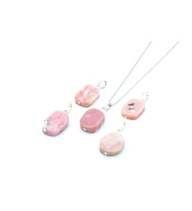 HAKİKİ DOĞAL PEMBE OPAL KOLYE UCU 1.KALİTE DOĞAL TAŞ