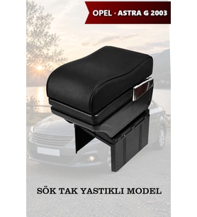 opel astra g 2003 kol dayama Yastıklı Siyah Lüks geniş model Deri