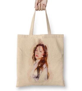 Taeyeon 02 Bez Çanta Uzun Saplı