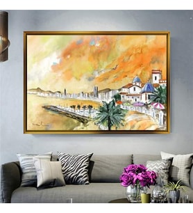 Altın Çerçeveli dekoratif tablo l172 (Gold)