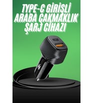 Northcity Type-C Girişli 38W Oto Çakmaklık Şarj Cihazı - Hızlı ve Çift Yönlü Şarj