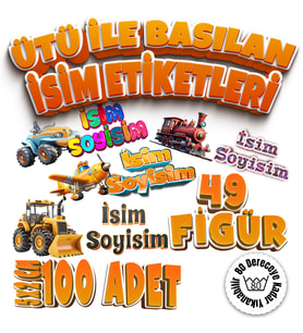 Kıyafet Etiketi - Okul Kıyafet Kumaş Etiketi Kreş Anaokulu İlkokul Kıyafet Kumaş Etiketi Set07