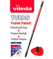 Turbo Teleskopik Sap Üçgen Başlık Yedek Paspas, Pratik ve Güçlü Temizlik