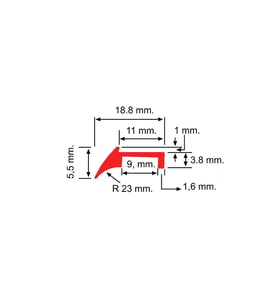 Contacall Cnc Tezgah Eksen Sıyırıcı Fitil Hareketli Eleman Fitili Kırmızı Renk 20 Metre Uzunluk CNC-06
