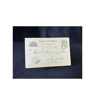 Bavaria Krallığı Antiye 1886 yılı Alman Reich döneminden 3 Pfennig kendinden Pullu Post kartı post